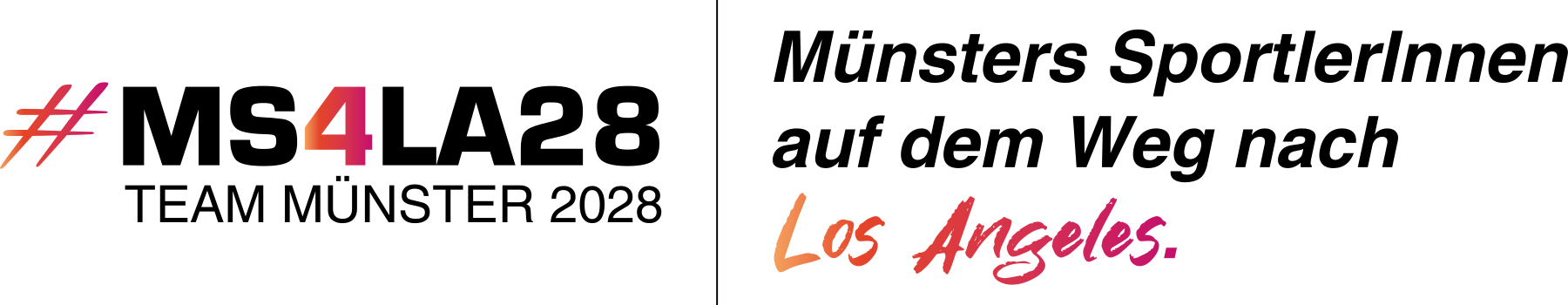 MS4LA28 – Hauptlogo #MS4LA28 – Team Münster 2028